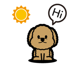 brown toy poodle sticker #6010984