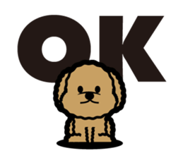 brown toy poodle sticker #6011004