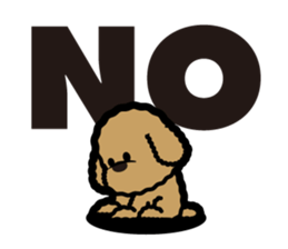 brown toy poodle sticker #6011005