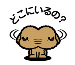 brown toy poodle sticker #6011006