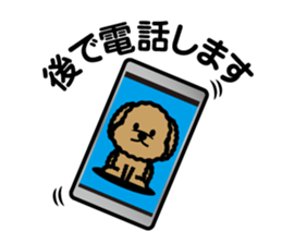 brown toy poodle sticker #6011009