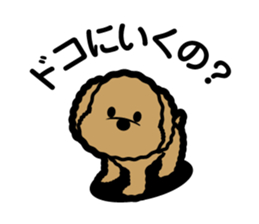 brown toy poodle sticker #6011016
