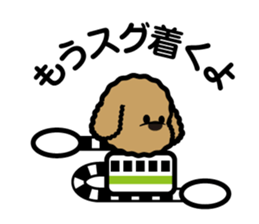 brown toy poodle sticker #6011019