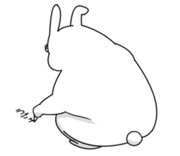 Rabbit lacks motivation2 sticker #6012487