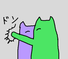 5 colorful party cats return sticker #6012680