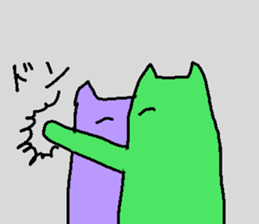 5 colorful party cats return sticker #6012680