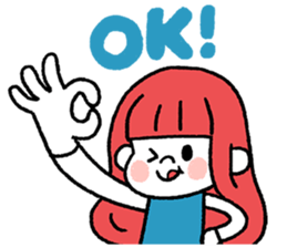 A little grapefruit girl. sticker #6013627