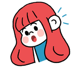 A little grapefruit girl. sticker #6013631