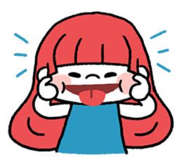 A little grapefruit girl. sticker #6013644