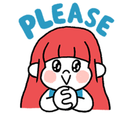 A little grapefruit girl. sticker #6013651