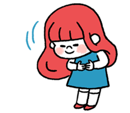 A little grapefruit girl. sticker #6013658