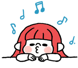 A little grapefruit girl. sticker #6013663