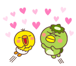 chick heart 7 sticker #6014409