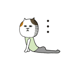 Yoga tortoiseshell cat sticker #6014816