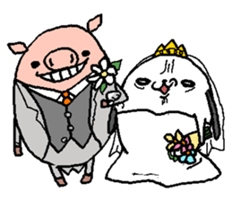 That dog and his funny friends. sticker #6016194