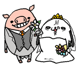 That dog and his funny friends. sticker #6016194