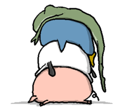 That dog and his funny friends. sticker #6016218