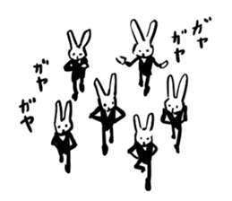 suit rabbits sticker #6018905