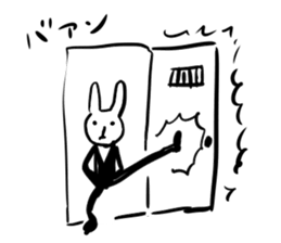suit rabbits sticker #6018912
