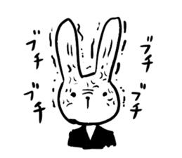 suit rabbits sticker #6018913