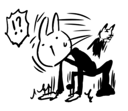 suit rabbits sticker #6018914