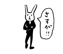 suit rabbits sticker #6018920