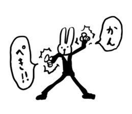 suit rabbits sticker #6018921