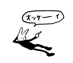 suit rabbits sticker #6018923