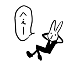suit rabbits sticker #6018924