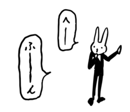 suit rabbits sticker #6018926