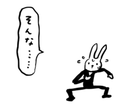 suit rabbits sticker #6018927