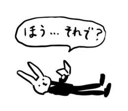 suit rabbits sticker #6018928