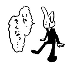suit rabbits sticker #6018931