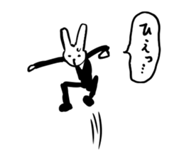 suit rabbits sticker #6018932