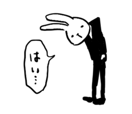 suit rabbits sticker #6018933