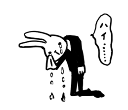 suit rabbits sticker #6018934