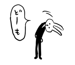 suit rabbits sticker #6018936