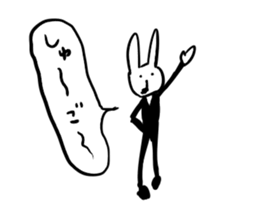 suit rabbits sticker #6018938