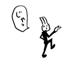 suit rabbits sticker #6018942