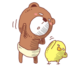 Diaper Bear Love You sticker #6019373