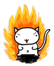 White cat Life. English Version. sticker #6021305