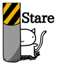 White cat Life. English Version. sticker #6021308