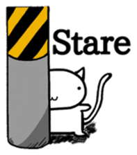 White cat Life. English Version. sticker #6021308