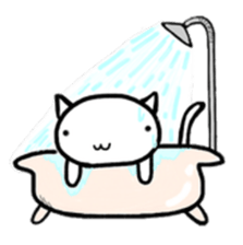 White cat Life. English Version. sticker #6021312