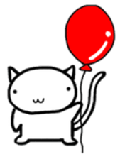 White cat Life. English Version. sticker #6021313