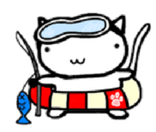 White cat Life. English Version. sticker #6021314