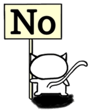 White cat Life. English Version. sticker #6021316