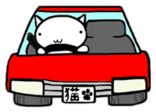 White cat Life. English Version. sticker #6021318