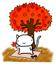 White cat Life. English Version. sticker #6021319