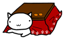 White cat Life. English Version. sticker #6021320